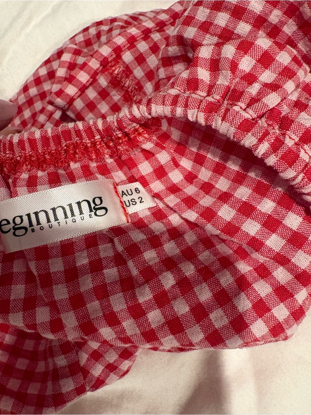 Women’s Pink Gingham Ruffle Trim Sleep Dress - Picture 4 of 5